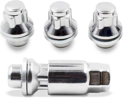 Wheel Accessories Parts 4 Locks + Key M12x1.5 12x1.5 Thread OEM Style Wheel Locks 1.5" Long Chrome Dual Hex Key 13/16" & 3/4" Hex Fits Toyota Camry | Corolla | RAV4 | Tacoma | - size: M12x1.5, style: Toyota