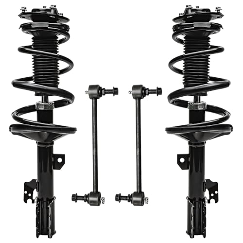 Detroit Axle - Front 4pc Struts Kit for Toyota Highlander Replacement - size: 4QS47073/Sway Kit