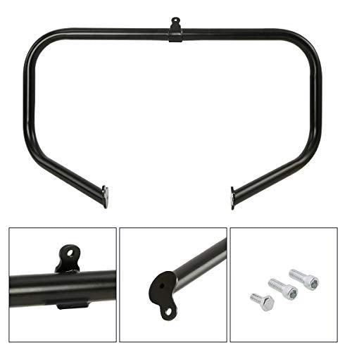 TCT-MOTORPARTS 1 1/4" Black Highway Engine Crash Bar Footpegs Fit For Harley Touring Street Electra Glide Ultra FLHT FLHX FLHR Road King 2009-2024 - color: Black Engine Crash Bar+Footpegs #3