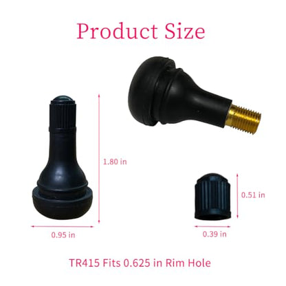 20Pcs TR415 Tubeless Tire Valve Stems for 0.625 inches Rim Holes - size: TR415-20pcs