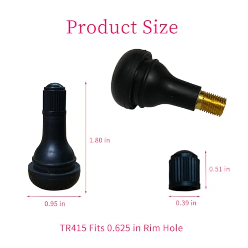 20Pcs TR415 Tubeless Tire Valve Stems for 0.625 inches Rim Holes - size: TR415-20pcs