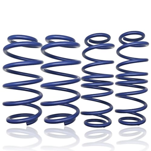 TH-AUDI/B8 1.5" Front & Rear Drop Lower Height Coil Blue Set of 4 | Fit for Audi A4 2009-2016 B8 | Lowering Sport Springs Kit