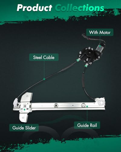 SCITOO Front Right Passenger Side Power Window Regulator With Motor Replacement for 1998 for Dodge B1500,Replace# 741-157 - style: 741-157
