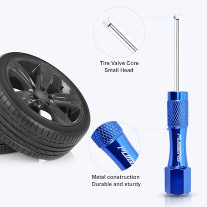 3-Piece Tire Valve Tool Kit for Presta and Schrader - size: Schrader+Presta+10Cores