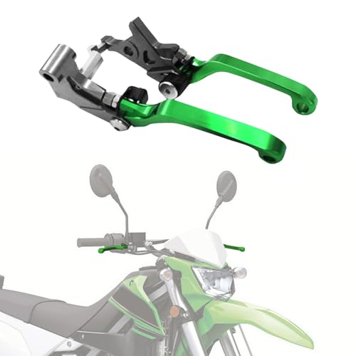 Motorcycle Brake Clutch Lever Pivot Levers Set Adjustable CNC for KLX 300 KLX300 KLX300SM 20-24 KLX230 KLX230R KLX230SM 20-23 KLX125 10-16 KLX250 08-20 Dirt Pit Bike Green - color: Green