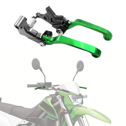Motorcycle Brake Clutch Lever Pivot Levers Set Adjustable CNC for KLX 300 KLX300 KLX300SM 20-24 KLX230 KLX230R KLX230SM 20-23 KLX125 10-16 KLX250 08-20 Dirt Pit Bike Green - color: Green