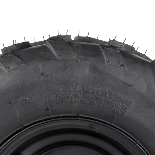 16x8-7 ATV Wheels, 3 lug 16x8-7 Tubeless Tires for Kazuma Quad ATV Go Kart UTV 125cc 150cc Off Road Tyres 3 Holes Rim set of 2