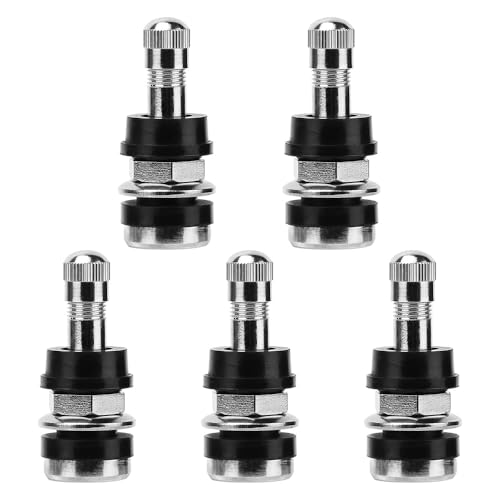 Riseuvo TR416 Metal Clamp-in Tire Valve Stems, 5Pcs
