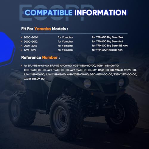 ECCPP 386cc Cylinder Piston Gasket for Yamaha for YFM400 Big Bear 2000-2012 - size: 5FU-11310-01-00