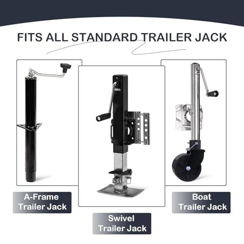 6" Trailer Jack Wheel Replacement with Wheel Chock - 2000lbs Dual Swivel Caster Wheel & Safety Pin, Fits Any Soft Ground Roll Trailer Tongue Jack, Boat, Camper, RV & Jack Replacement Parts - size: Trailer Jack Wheel with Chock