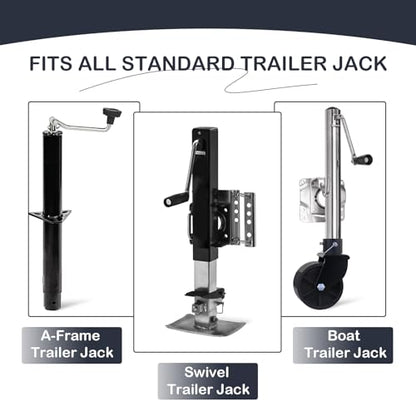 6" Trailer Jack Wheel Replacement with Wheel Chock - 2000lbs Dual Swivel Caster Wheel & Safety Pin, Fits Any Soft Ground Roll Trailer Tongue Jack, Boat, Camper, RV & Jack Replacement Parts - size: Trailer Jack Wheel with Chock