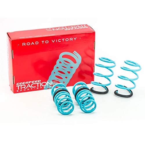 Godspeed LS-TS-VN-0006 Traction-S Performance Lowering Springs, Reduce Body Roll, Improved Handling, Set of 4, compatible with Volkswagen Jetta GLI 2011-18