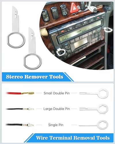Poraxy 19Pcs Trim Removal Tool,Car Panel Door Audio Trim Removal Tool Kit, Auto Clip Pliers Fastener Remover Pry Tool Set with Storage Bag - color: Yellow
