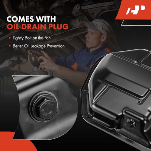 A-Premium Lower Engine Oil Pan Sump with Drain Plug & Gasket