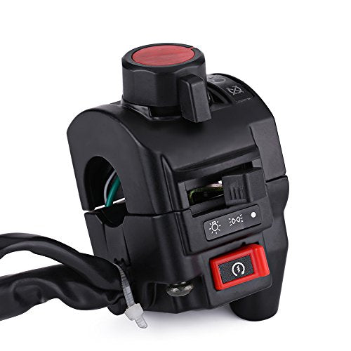 Keenso 7/8inch Motorcycle Handlebar Switch,12V Headlight Turn Horn High Low Beam Start Stop Switch