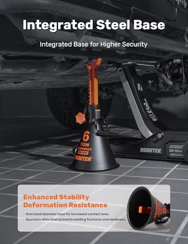 Jack Stands 6 Ton with Double Locking, Heavy Duty Car Jack Stands, 1 Pair - size: 6 Ton | Standard