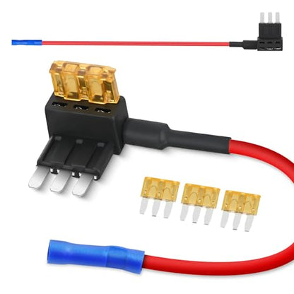 Nilight 2 Pack Micro3 Add-a-Circuit Fuse Tap Adapters 12V 5A - color: 2Pcs Micro3