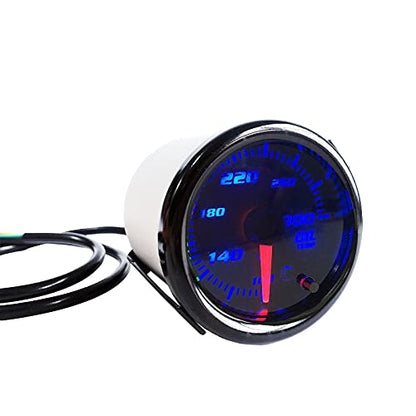 2" Oil Temp Gauge 7 Color Tinted 52mm Temperature Meter 100-300℉ Fahrenheit Includes Electronic Thread 1/8 NPT Sensor