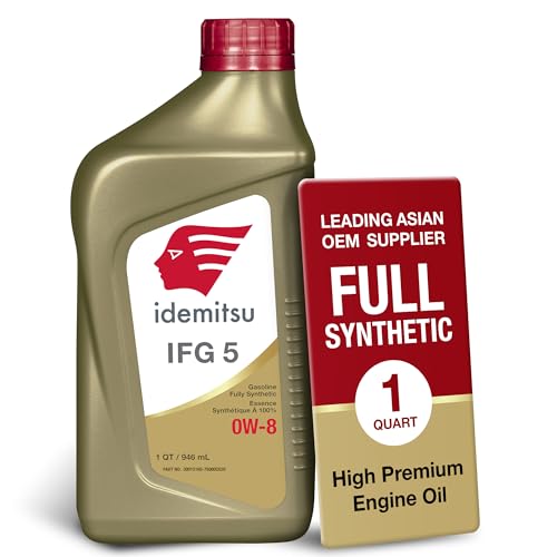 Idemitsu IFG 5 0W-8 Full Synthetic Engine Oil – 1 Quart - size: 1 Quart