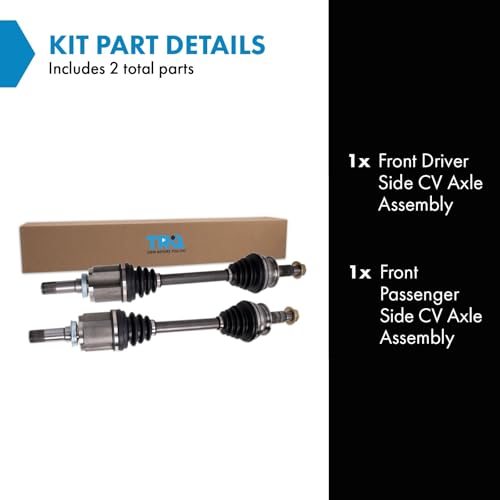 TRQ Front Driver Side and Passenger Side CV Axle Assembly Set 2 Piece - style: CSA34184