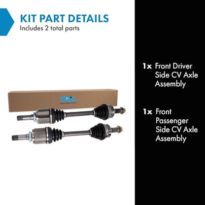 TRQ Front Driver Side and Passenger Side CV Axle Assembly Set 2 Piece - style: CSA34184