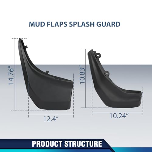 PIT66 Mud Flaps Fit Range Rover Evoque 2012-2018 Round Rear Pipe - size: Fit Rover Evoque 2012-2018