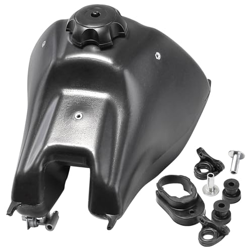CRF70 Plastic Kit CRF 70 Plastic Fender Kit Plastic Fairing Kit & Graphics Decals & Seat & Fuel Tank Motorcycle Fairing Body Work Kit for CRF70F SSR Thumpstar 140cc Pit Dirt Bike (Black) - color: Black