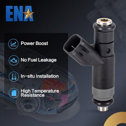 ENA 4 Holes Fuel Injectors Set of 4 Compatible with Replacement for Chrysler Dodge PT Cruiser Sebring 2004-2010 Caravan Neon SX Stratus 2004-2007 L4 2.4L Replacement for FJ483 8001490N FI11350S