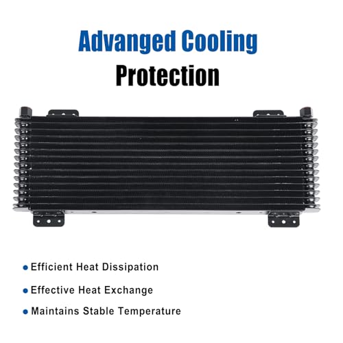 LokoCar Low Pressure Drop Transmission Oil Cooler LPD47391 40,000 GVW Black