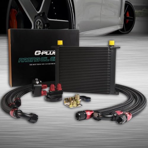 G-PLUS Universal 30 Row AN10 Engine Transmission Oil Cooler Kit - color: Black-Separation Style, size: 30 ROW
