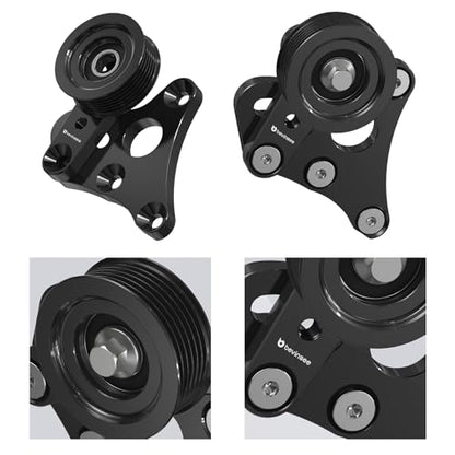 Bevinsee LS Truck Manual Belt Tensioner with Pulley for LSX 4.8L 5.3L