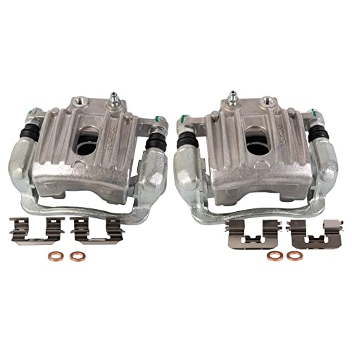 TRQ Rear Brake Caliper Set Zinc Coated Brackets - color: Replacement, size: CLA32304
