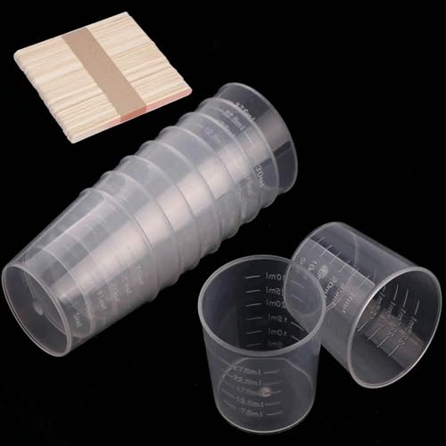 200 Pack 1oz/30ml Plastic Graduated Cups