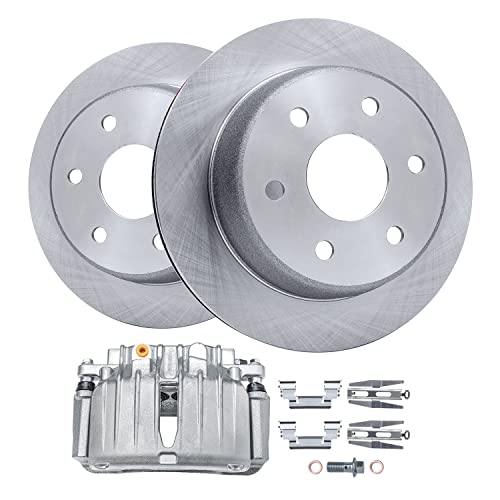 Detroit Axle - Rear Disc Rotors + Left Brake Caliper Replacement - size: 3BR3700443/kit