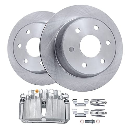 Detroit Axle - Rear Disc Rotors + Left Brake Caliper Replacement - size: 3BR3700443/kit