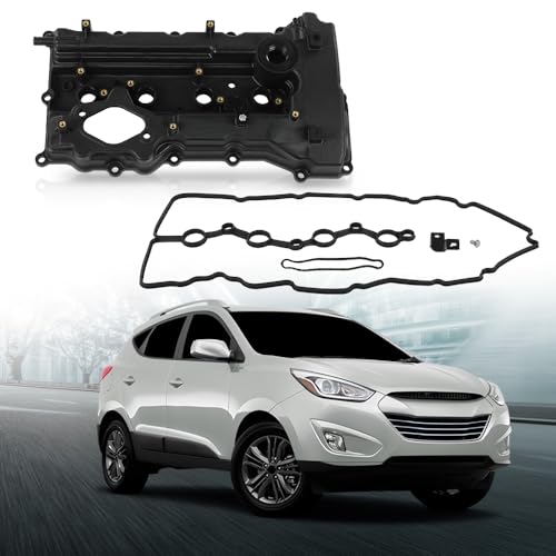 LQI Engine Valve Cover w/Gasket, Black 224102G710 - size: Fit Tucson 2014-2015/Kia Optima 2011-2016