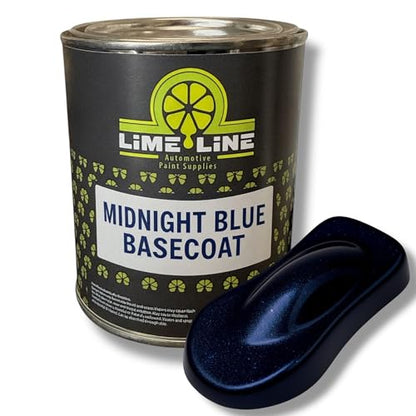 LiME LiNE Shadow LiNE Automotive Basecoat - Changes with Light - Black in the Shadows, Dazzling Metallic Under Light - 2K Clearcoat Topcoat Required (Midnight Blue, 1 Quart) - color: Midnight Blue, size: 32 Fl Oz (Pack of 1)