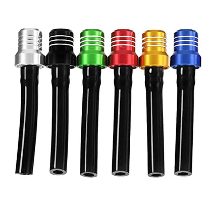 6Pcs Gas Fuel Cap Air Vent Hose Universal CNC Tank Valve Vent Tube with Chekc Ball Aluminum Breather for Atv Motorcycle Dirt Pit Quad Bike Motocross - color: 6 colors