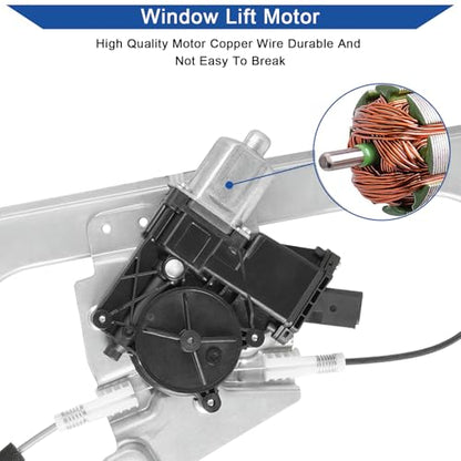 Obaee Window Regulator with Motor Front Right Passenger Side, OE 751-967 - size: Front Right Passenger Side