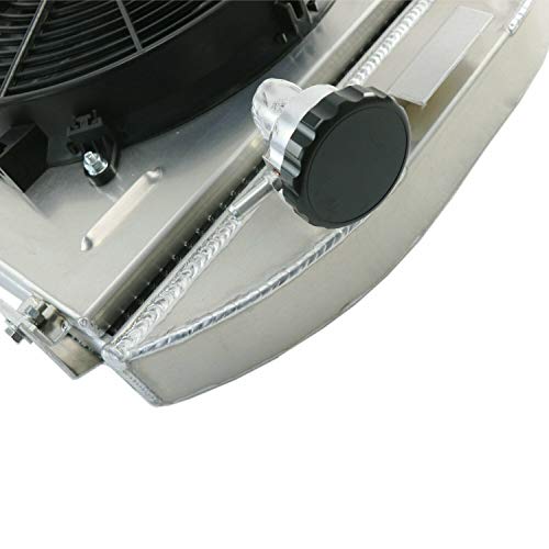 ALLOYWORKS 3 ROW ALUMINUM RADIATOR + Shroud Fan Fit for 1928-1932 Ford Chopped Hot Rod Chevy V8 HIGH BOY