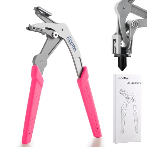 Car Clip Pliers, Panel Clip Removal Tool for Plastic Fasteners,Rose Red - color: Rose Red