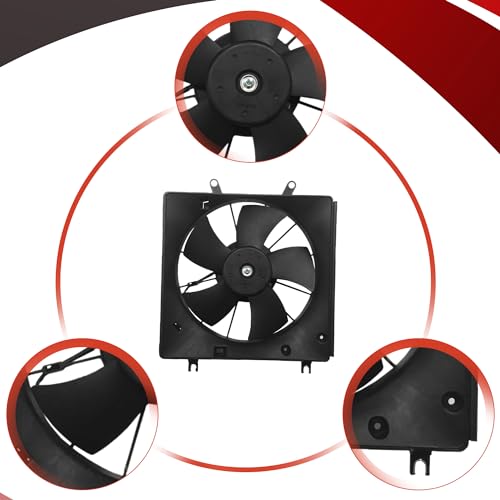 PartsFlow Radiator Cooling Fan Assembly Compatible with 2003-2007 Honda Accord 19015RCAA01 620-235 - color: For 03-07 Honda Accord