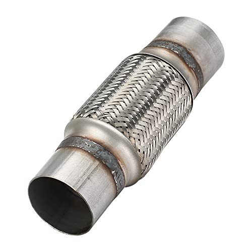 Exhaust Flex Pipe, 2.5''x 6''Stainless Steel Heavy Duty Exhaust Flex Pipe, Double Braid Exhaust Flex Tube, Overall Length 10'' - size: 2.5''x6''x10'', style: 1 PC