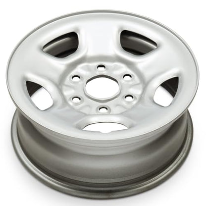 16 x 6.5 in Steel Wheel Rim 6 Lug 139.7mm 31mm Offset 78.1mm CB| Powder-Coated Silver finish Fits Chevy Tahoe 2000-2011 | New OEM Surplus | 9595393 - size: 16x6.5 inch - New OEM Surplus