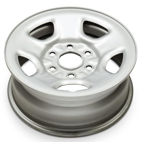 16 x 6.5 in Steel Wheel Rim 6 Lug 139.7mm 31mm Offset 78.1mm CB| Powder-Coated Silver finish Fits GMC Savana 2500 2003-2006 | New OEM Surplus | 9595393 - size: 16x6.5 - Savana 2500