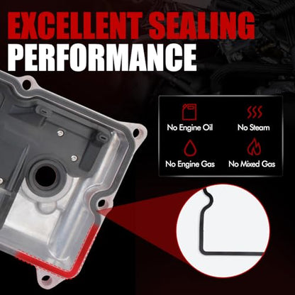 MITZONE Aluminum Valve Cover Compatible with NISSAN Altima Sentra SE-R SE-R SpecV 2.5L L4 - Gas 2002-2006 - color: 004-003ALU