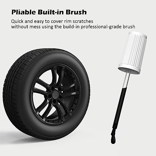 FOLLOWIN Gloss Black Rim Touch Up Paint, Car Wheel Scratch Repair Kit - color: gloss black