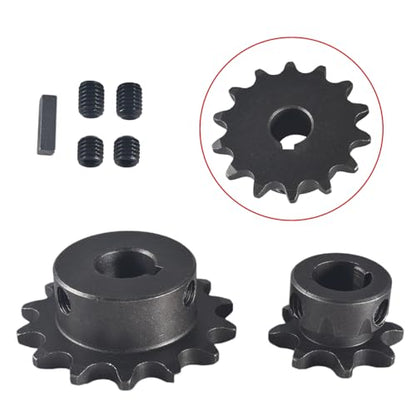 Jackshaft Sprockets with UCFL203 Pillow Block Bearings Go Kart Minibike Complete Jackshaft Kit 5/8" X 16" 40/41/420 Chain - size: 5/8" X 16"