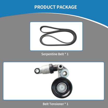 39339 Engine Belt Tensioner Serpentine Belt Drive Kit - size: 90K-39339