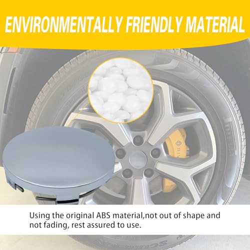 4 Pack Car Wheel Center Hub Caps, ABS Rust-Proof Center Caps for Rims, Vehicle Rim Hub Caps Accessories, 2.36" OD 2.2" ID Tight Fitting Snap-on Wheel Hub Modified Dustproof Cover (Silver) - color: Silver